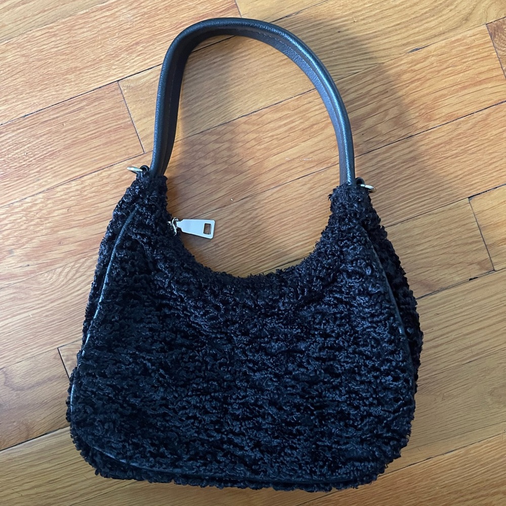 Small Black Bag - Faux Shearling